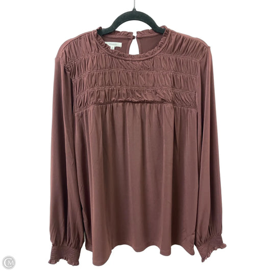 Top Long Sleeve By Maurices In Red, Size: L