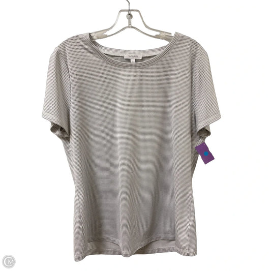 Athletic Top Short Sleeve By Talbots In Grey, Size: L