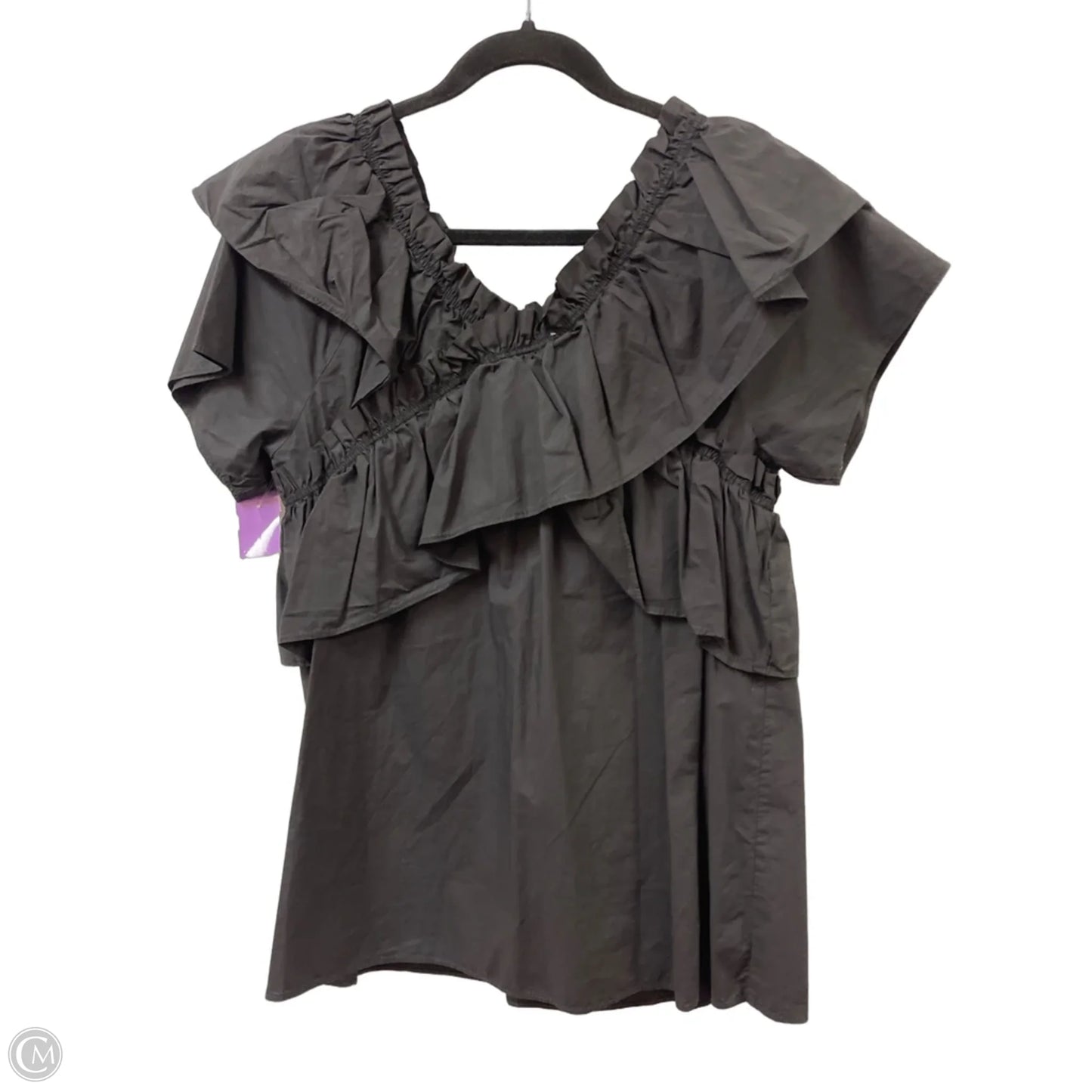 Blouse Short Sleeve By Hayden La In Beige, Size: L