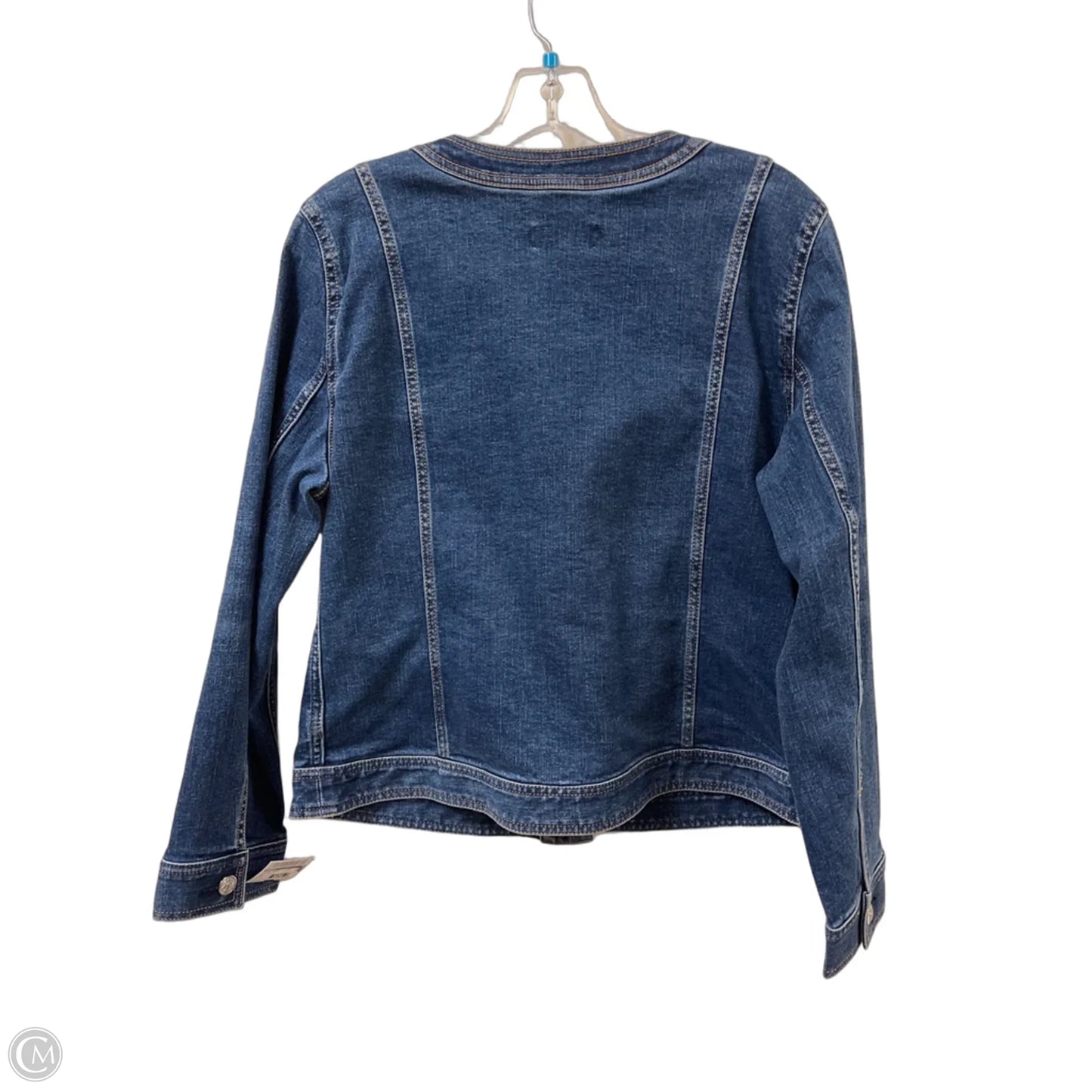 Jacket Denim By Talbots In Blue Denim, Size: L