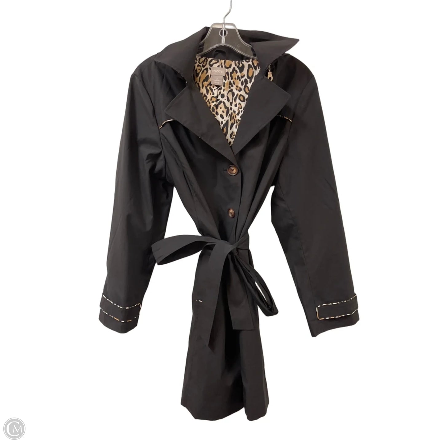 Jacket Utility By Chicos In Black, Size: L