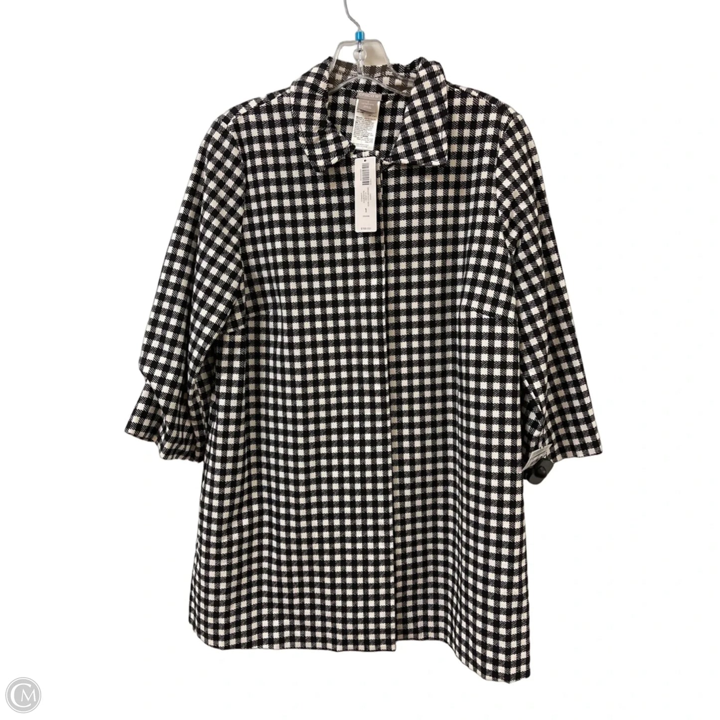 Coat Other By Chicos In Black & White, Size: M