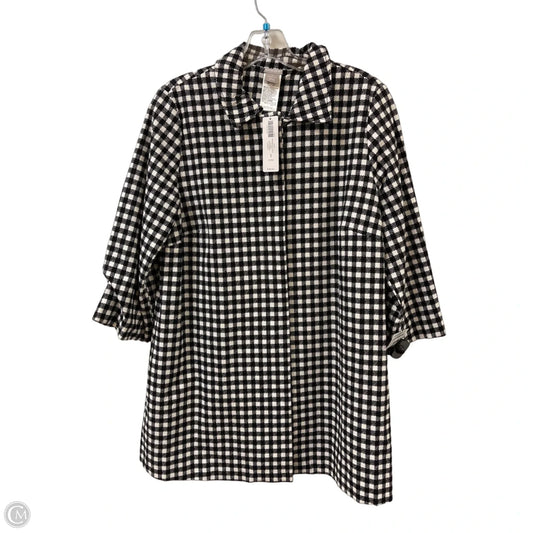 Coat Other By Chicos In Black & White, Size: M