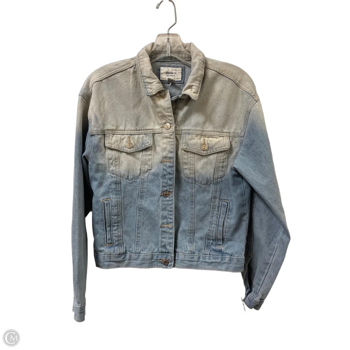 Jacket Denim By Forever 21 In Blue Denim, Size: S