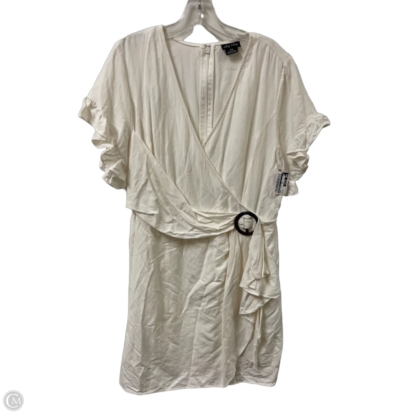 Dress Casual Short By City Chic In Cream, Size: 1x