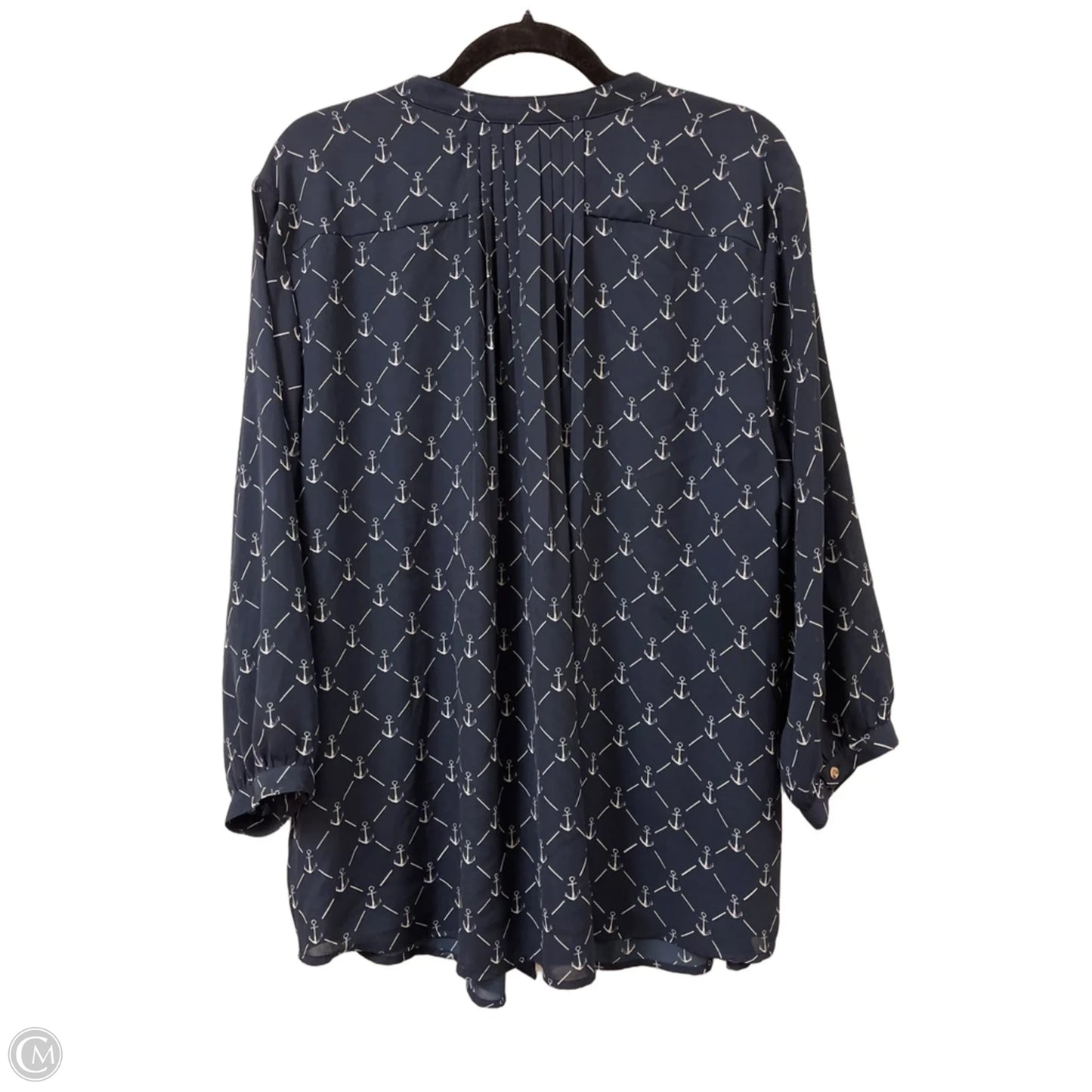 Top Long Sleeve By Charter Club In Navy, Size: Xl