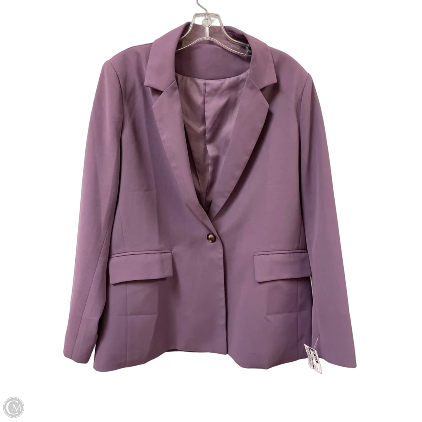 Blazer By Clothes Mentor In Purple, Size: L