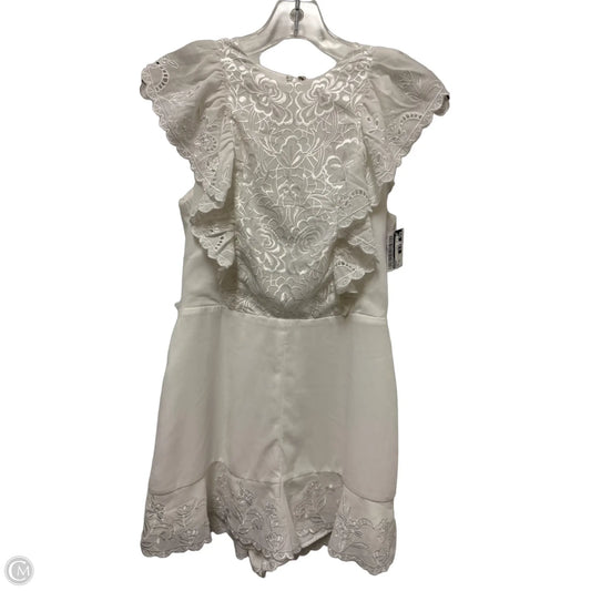 Romper By Express In White, Size: Xs
