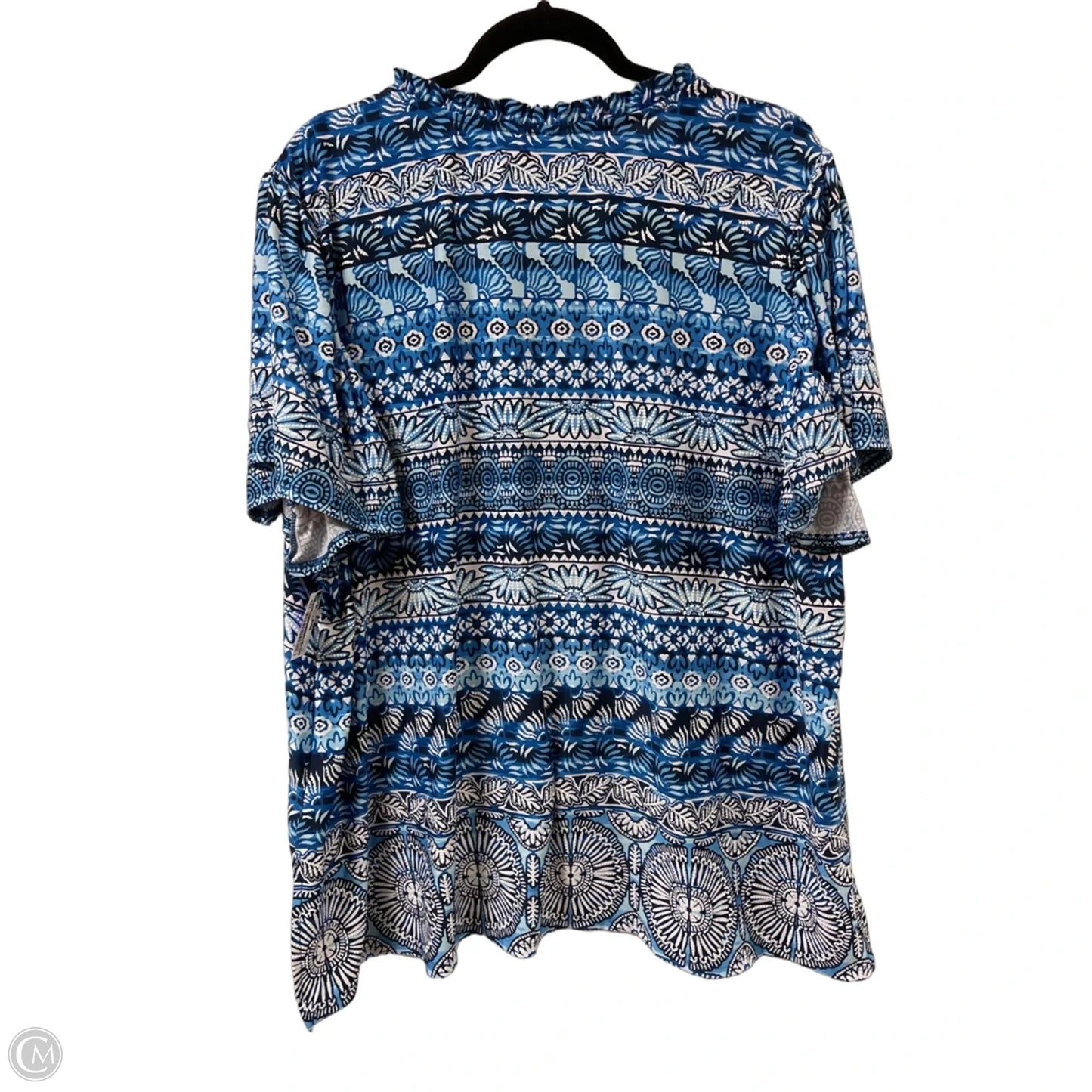 Top Short Sleeve By Ruby Rd In Blue, Size: 2x