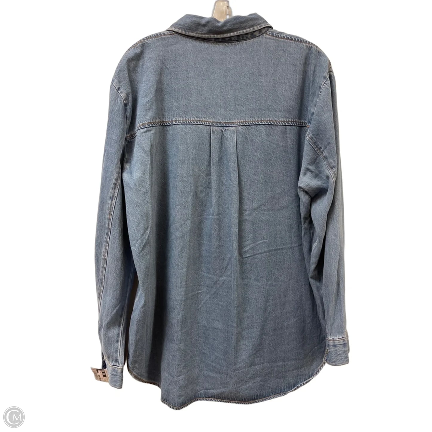 Top Long Sleeve By Jane And Delancey In Blue Denim, Size: L