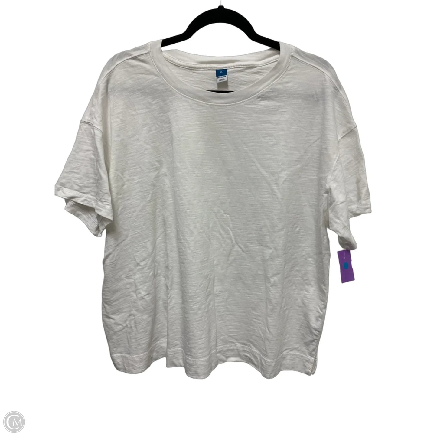 Top Short Sleeve Basic By Old Navy In White, Size: Xl