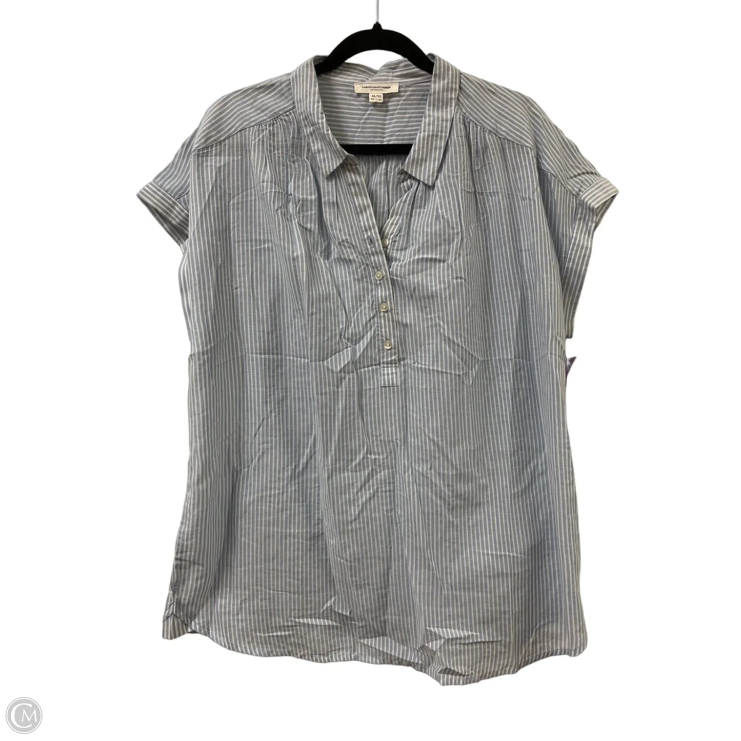 Top Short Sleeve By Beachlunchlounge In Blue, Size: Xl