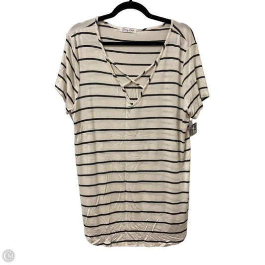 Top Short Sleeve By Emory Park In Cream, Size: Xl