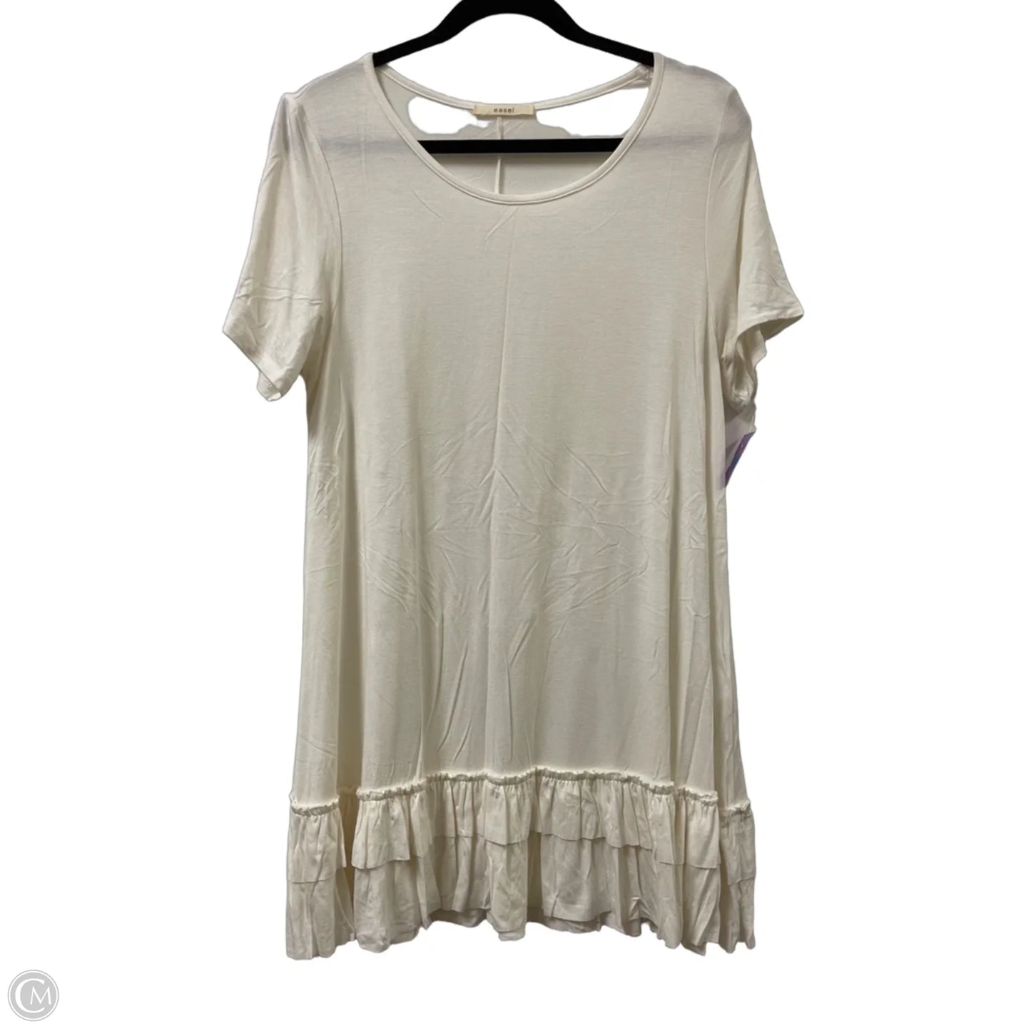 Tunic Short Sleeve By Easel In Cream, Size: L