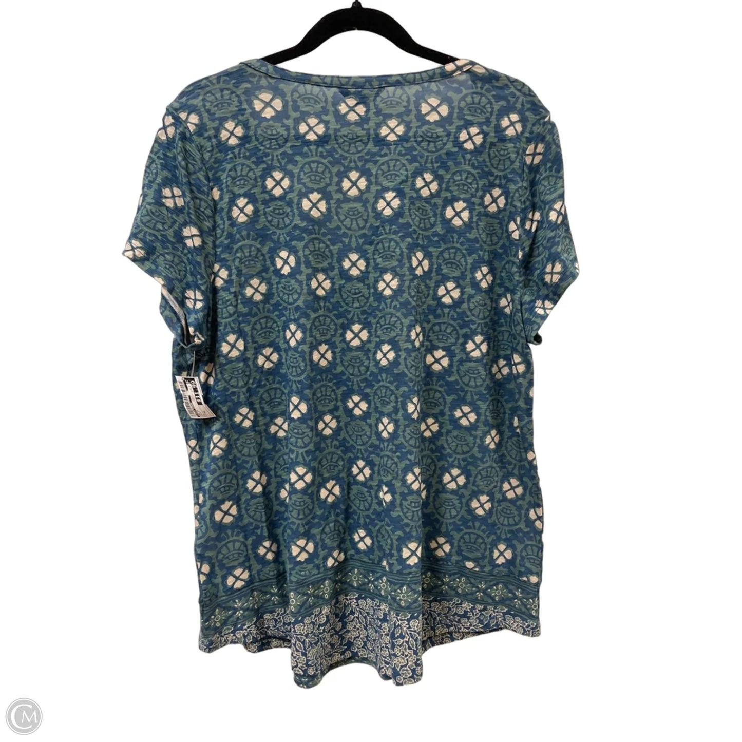 Top Short Sleeve By Lucky Brand In Green, Size: Xl