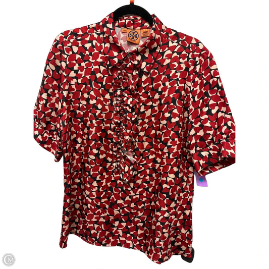 Blouse Designer By Tory Burch In Red, Size: L