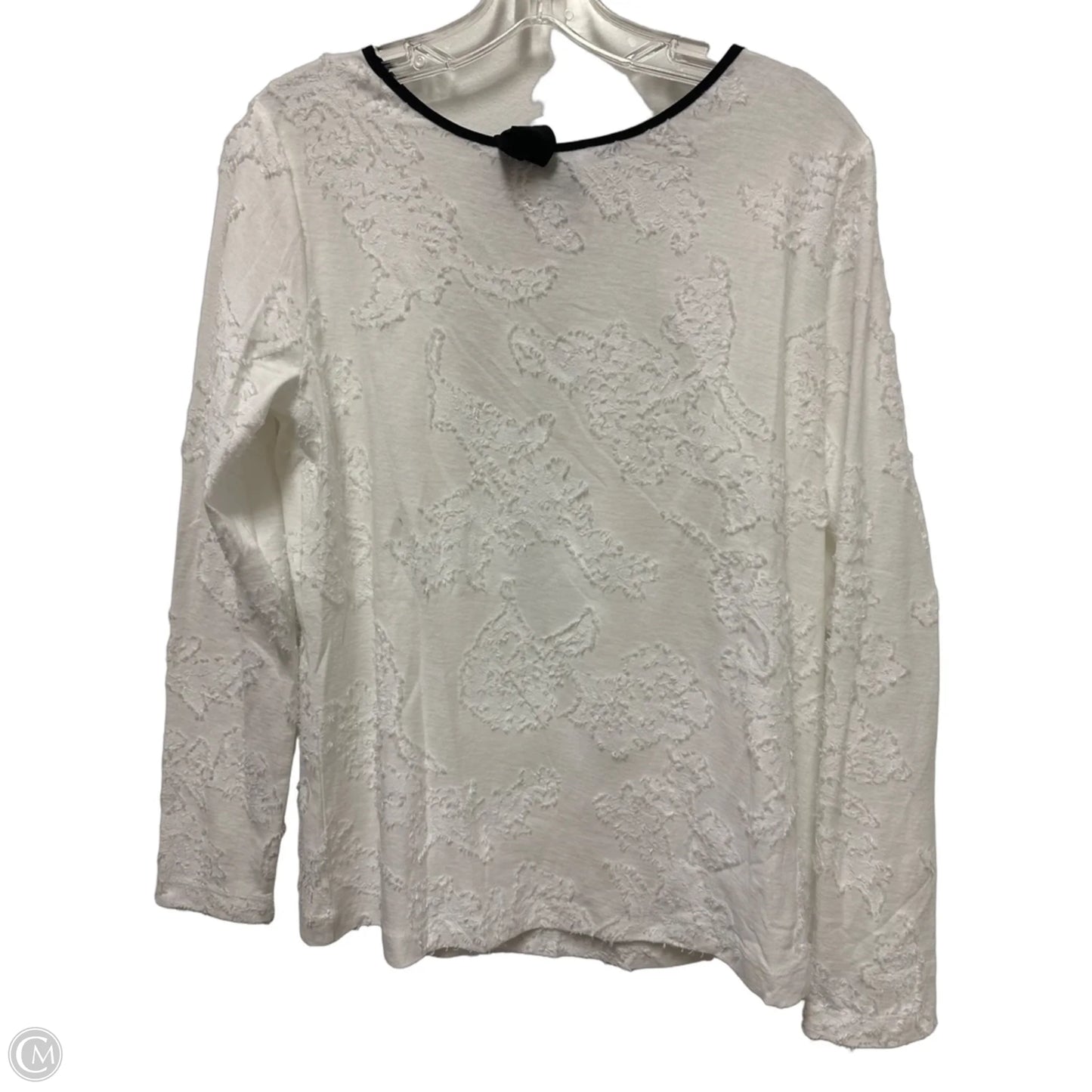 Top Long Sleeve By Loft In White, Size: M