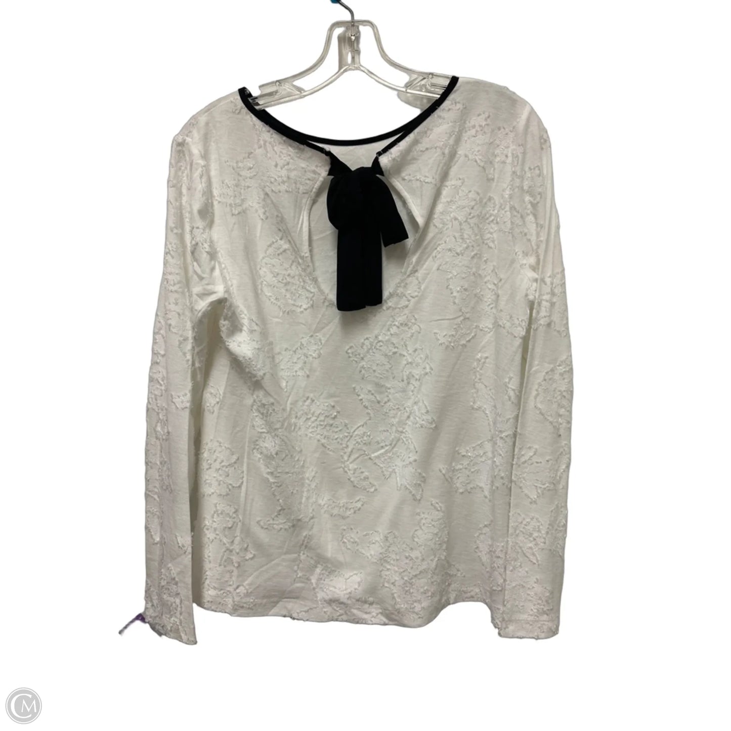 Top Long Sleeve By Loft In White, Size: M