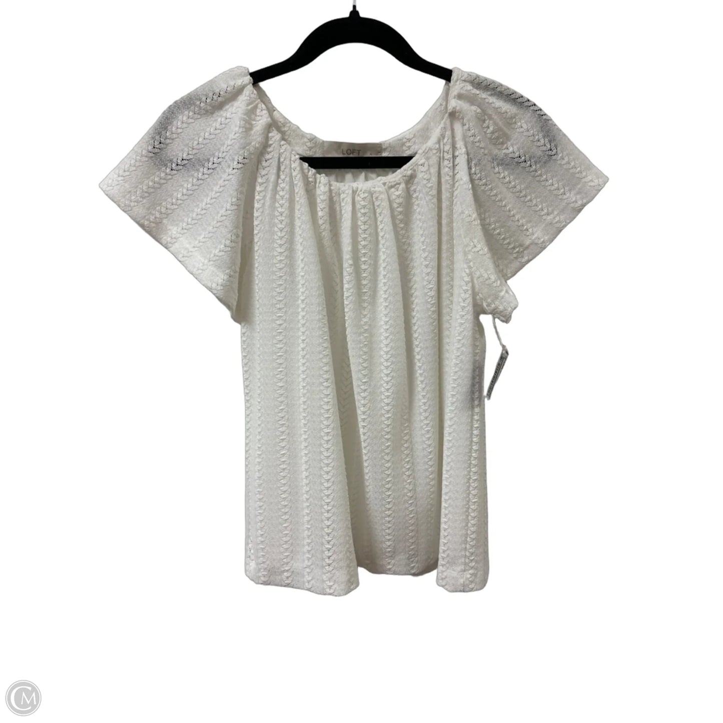 Top Short Sleeve By Loft In White, Size: Sp