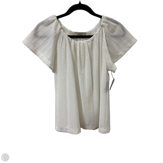 Top Short Sleeve By Loft In White, Size: Sp