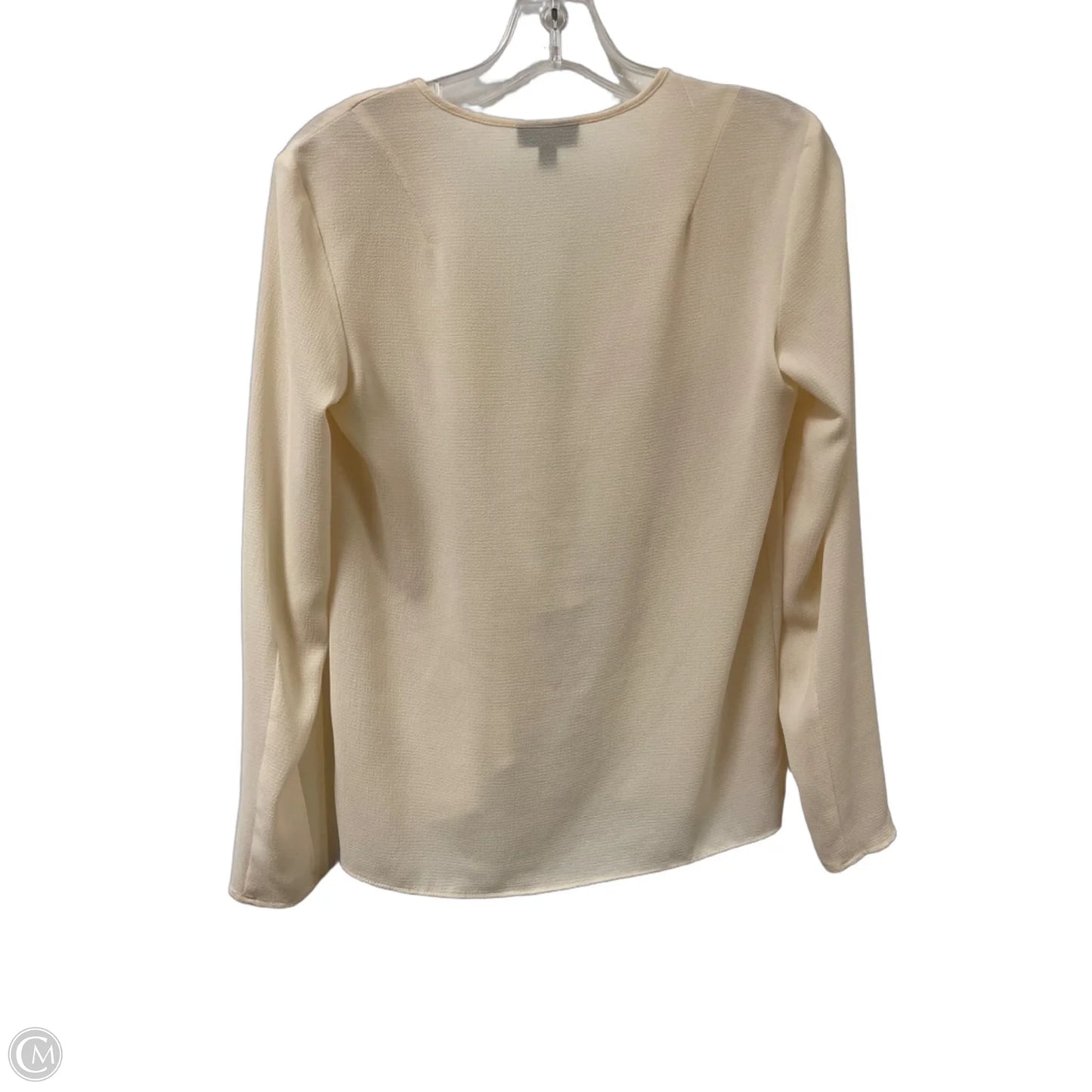 Top Long Sleeve By Top Shop In Cream, Size: Xs
