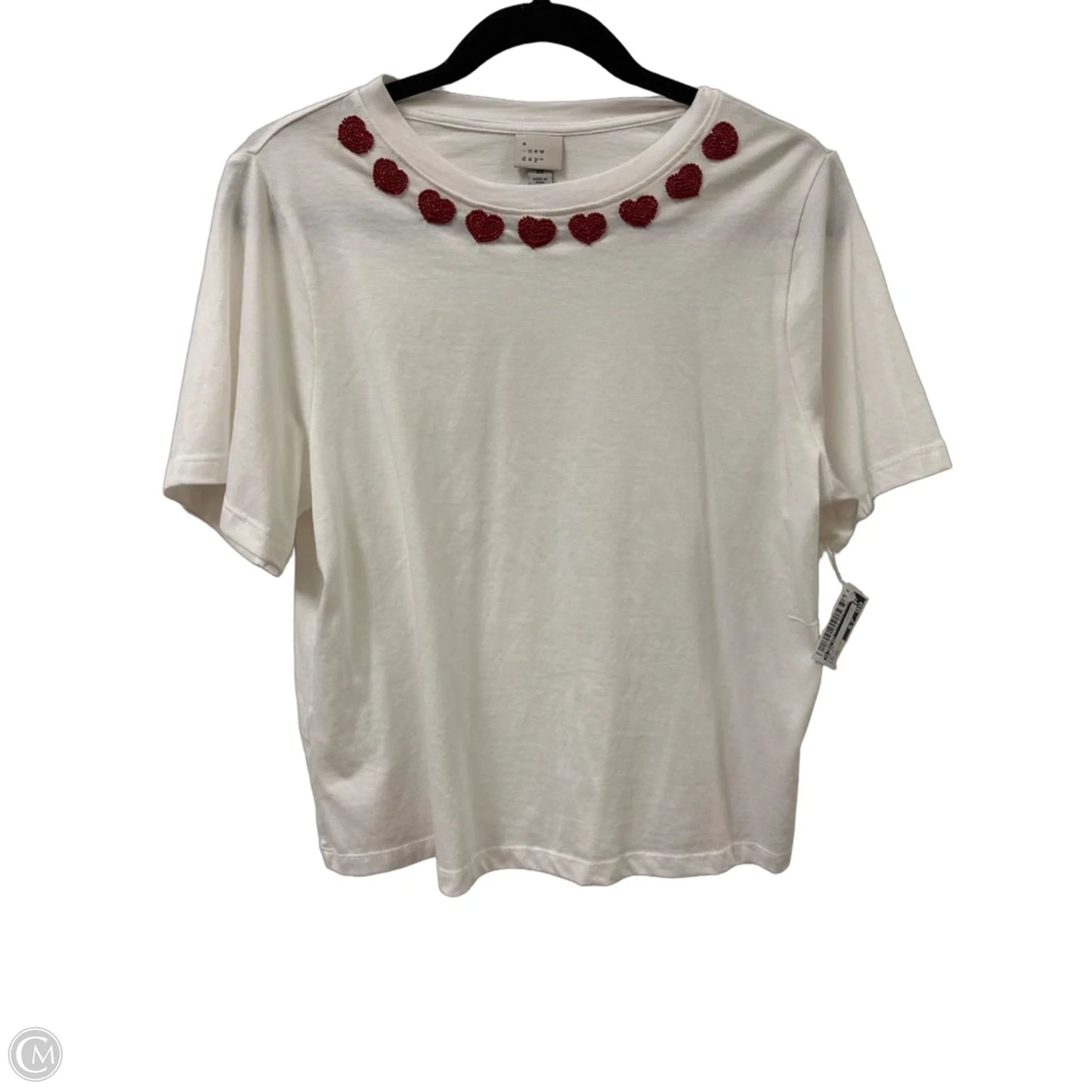 Top Short Sleeve By A New Day In White, Size: Xs