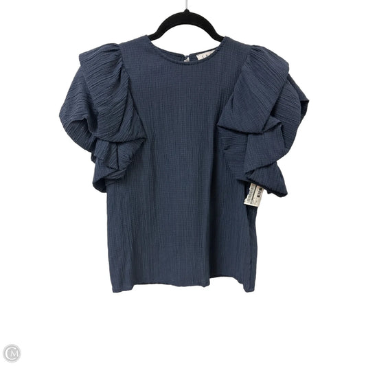 Blouse Short Sleeve By Thml In Navy, Size: Xs