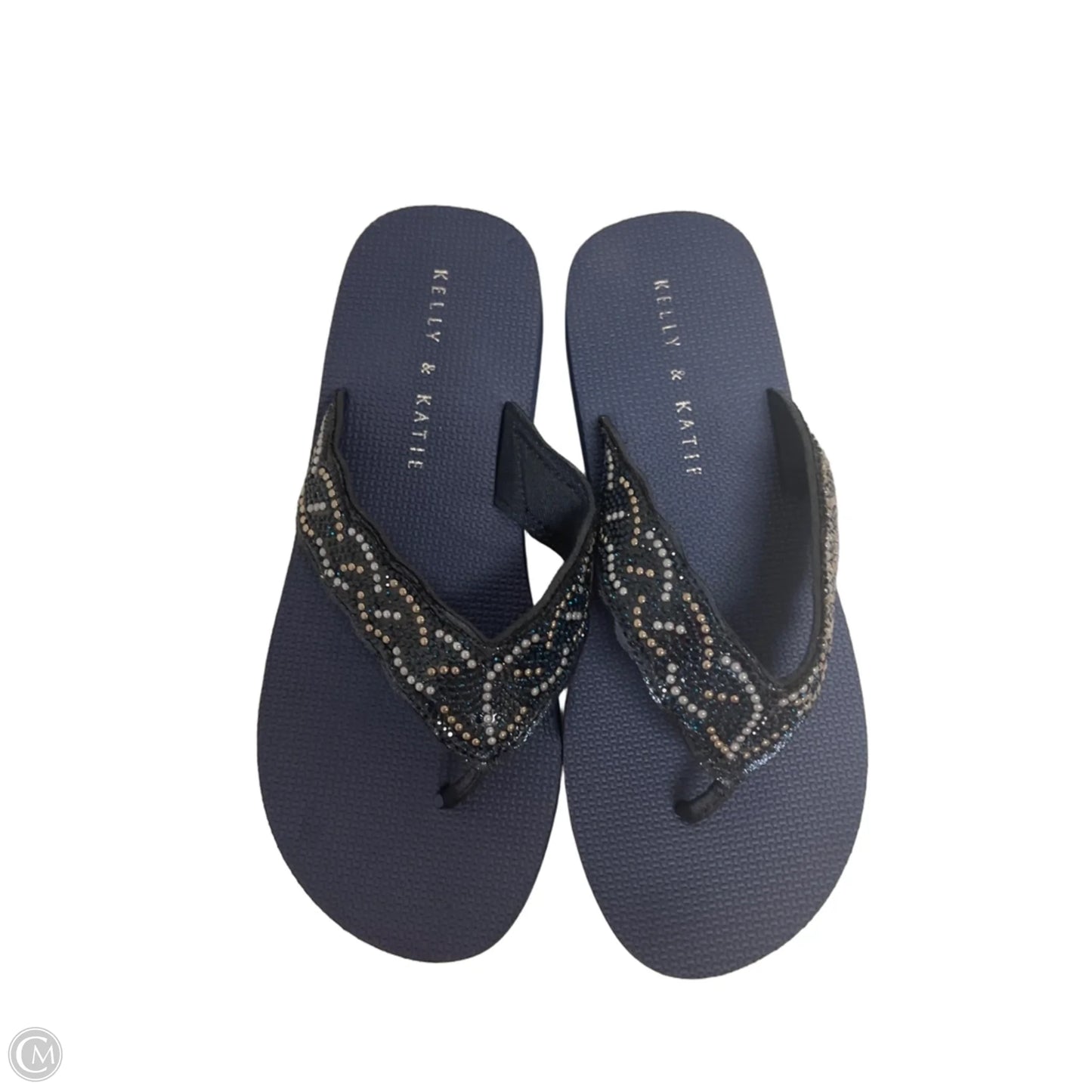 Sandals Flip Flops By Kelly And Katie In Navy, Size: 6