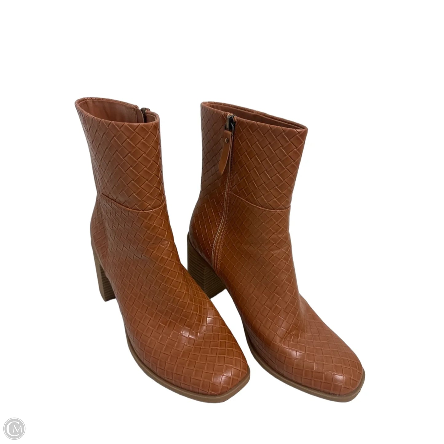 Boots Ankle Heels By Universal Thread In Brown, Size: 10