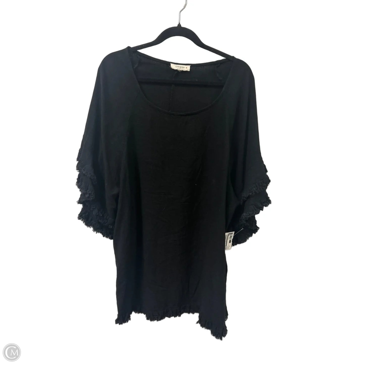 Top Short Sleeve By Umgee In Black, Size: 1x