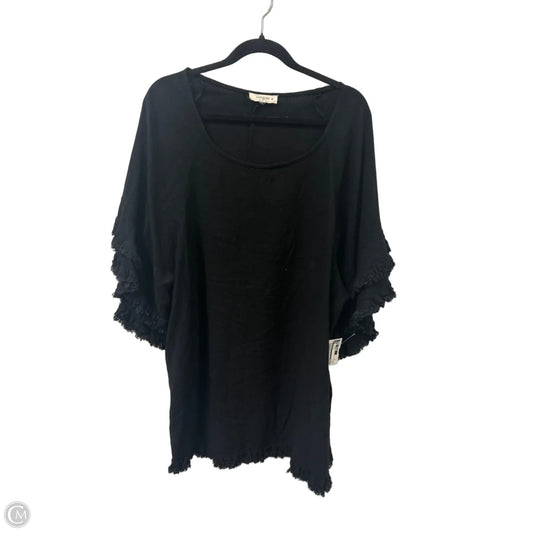 Top Short Sleeve By Umgee In Black, Size: 1x