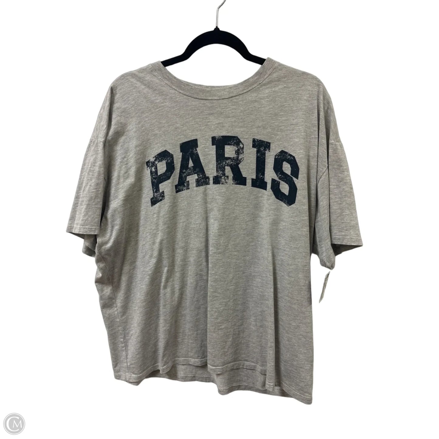 Top Short Sleeve Basic By Divided In Grey, Size: M