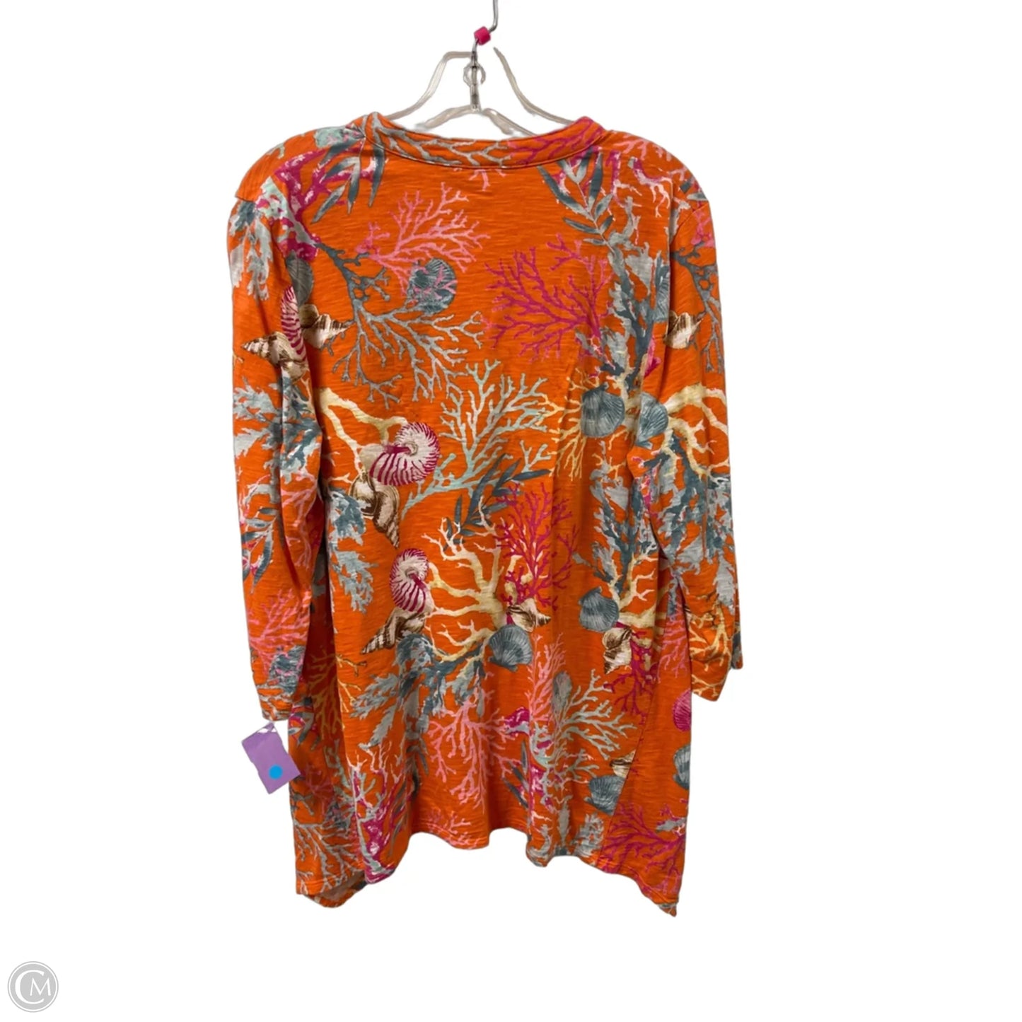Top Long Sleeve By Chicos In Orange, Size: L