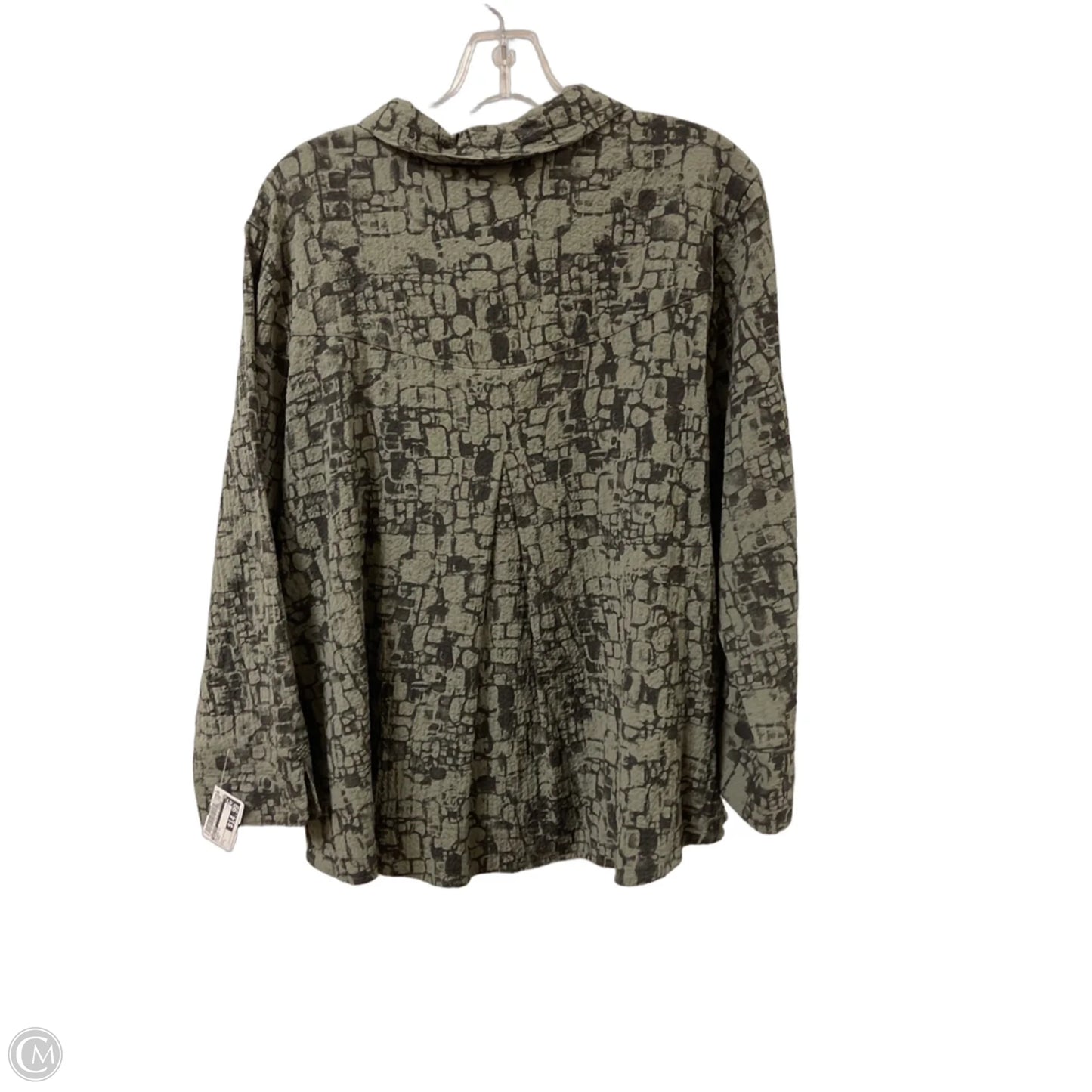 Blouse Long Sleeve By Habitat In Green, Size: L