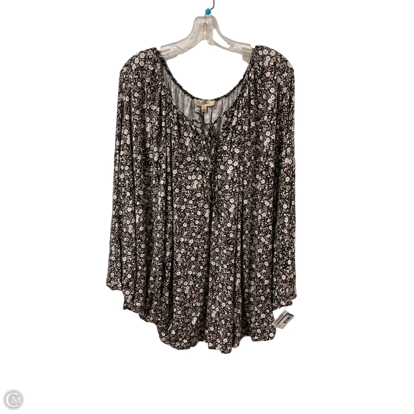 Top Short Sleeve By Dg2 In Black, Size: L