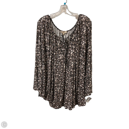 Top Short Sleeve By Dg2 In Black, Size: L