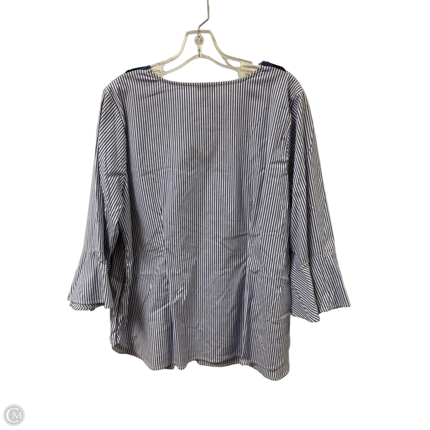 Blouse Long Sleeve By Talbots In Blue, Size: 1x