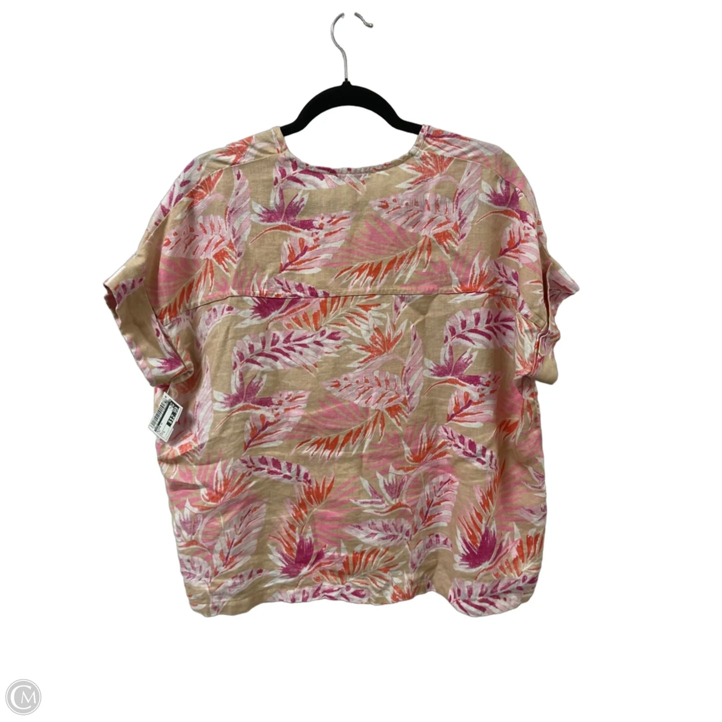 Blouse Short Sleeve By Fate In Tan, Size: S