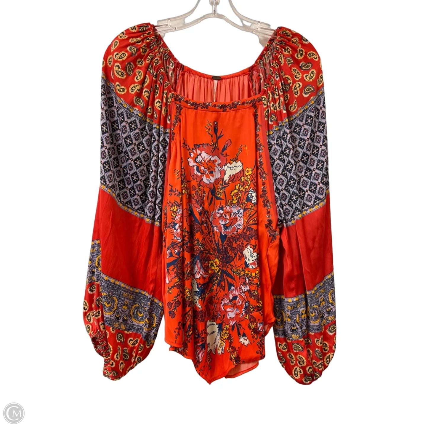 Top Long Sleeve By Free People In Orange, Size: Xs