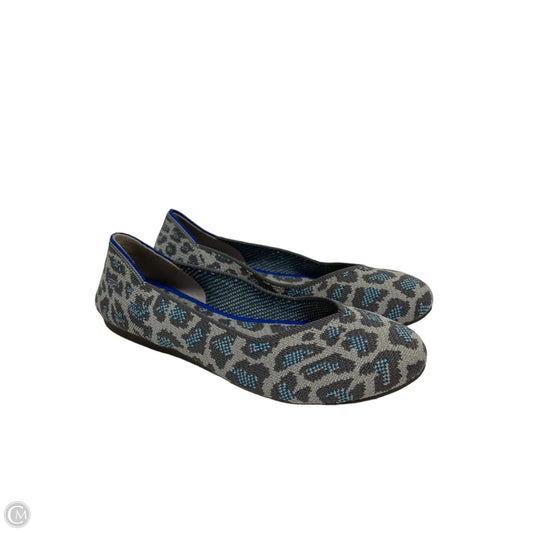 Shoes Flats By Rothys In Blue & Grey, Size: 6.5