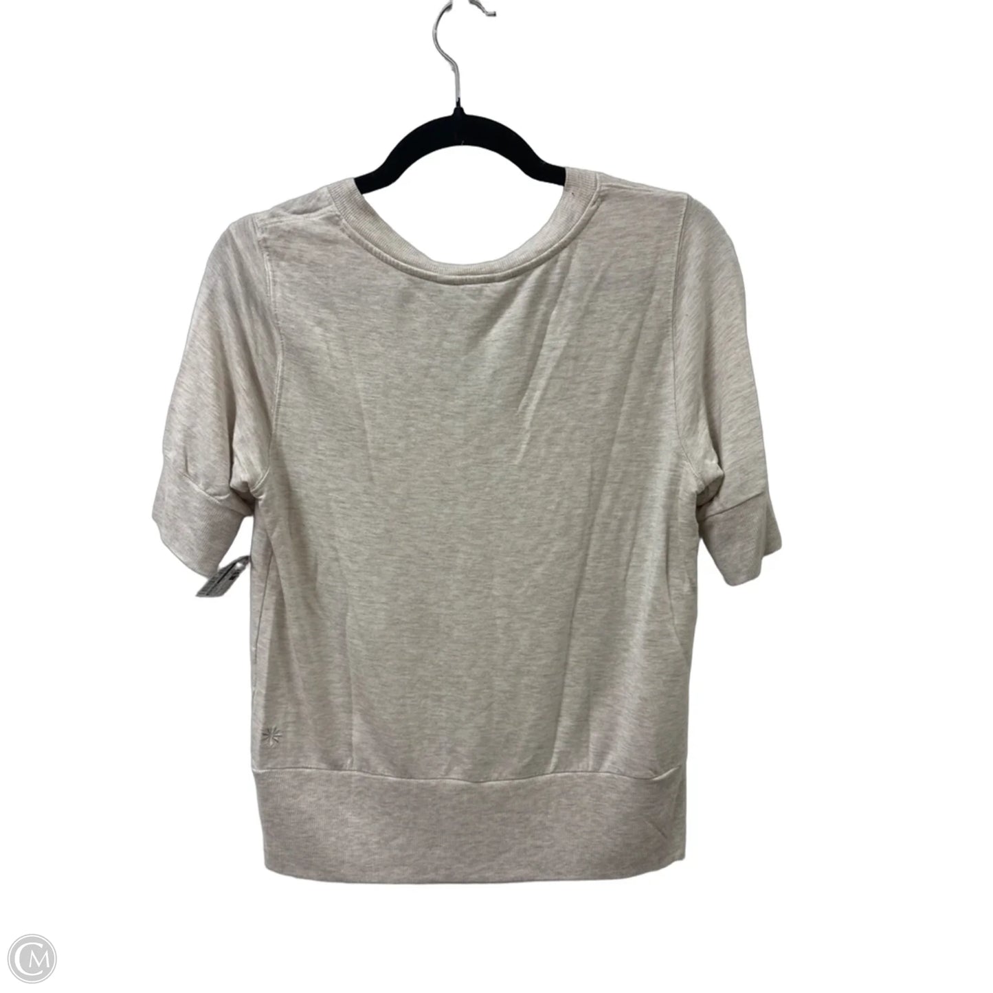 Athletic Top Short Sleeve By Athleta In Cream, Size: S