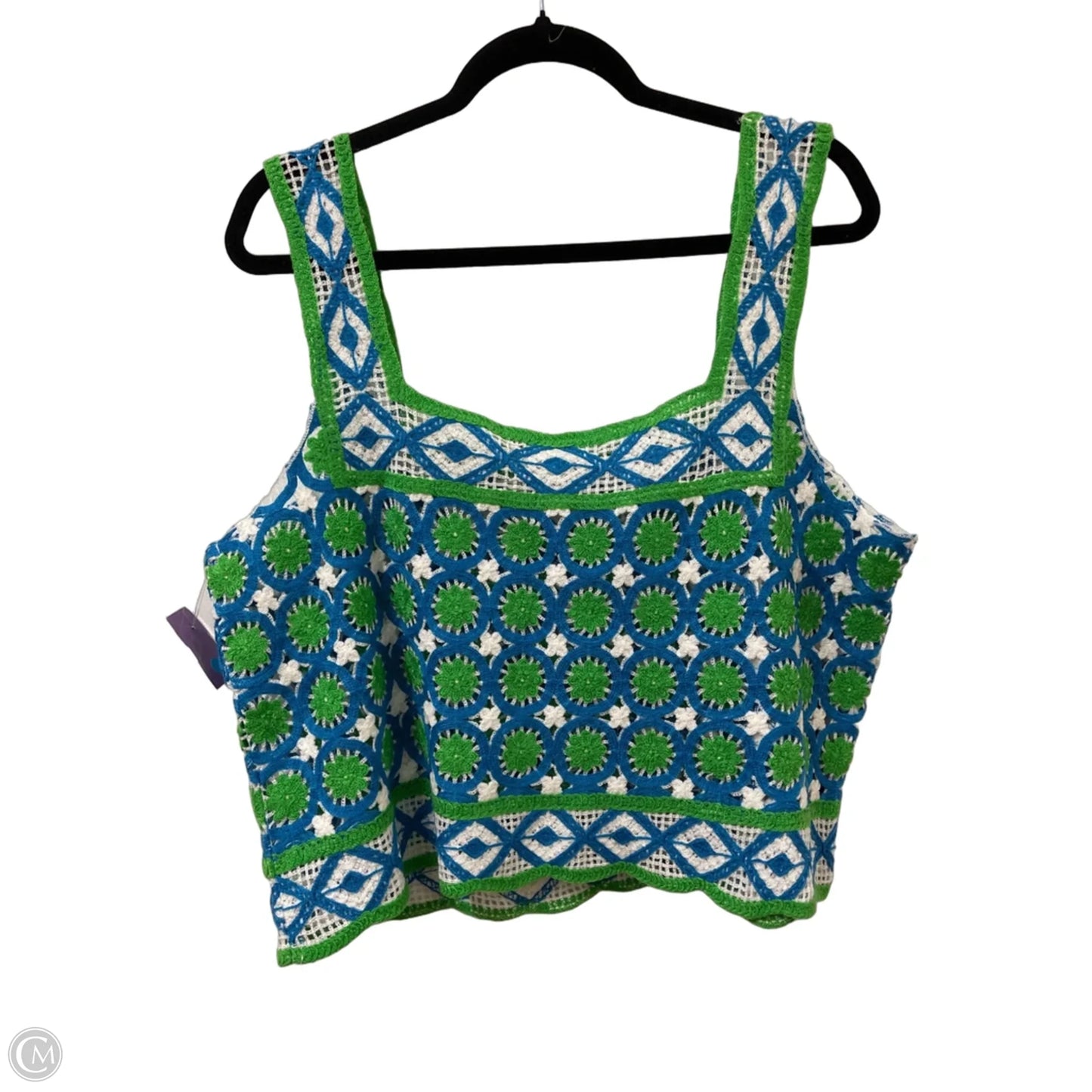 Top Sleeveless By Chelsea And Violet In Blue & Green, Size: Xl