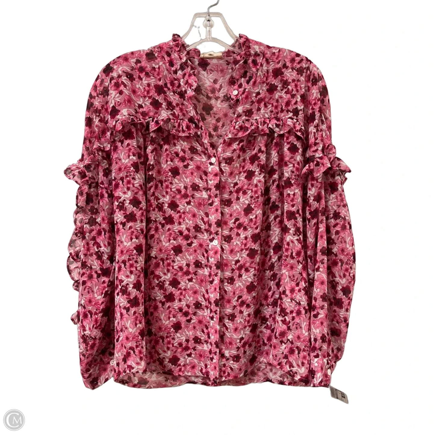 Top Long Sleeve By Clothes Mentor In Pink, Size: S