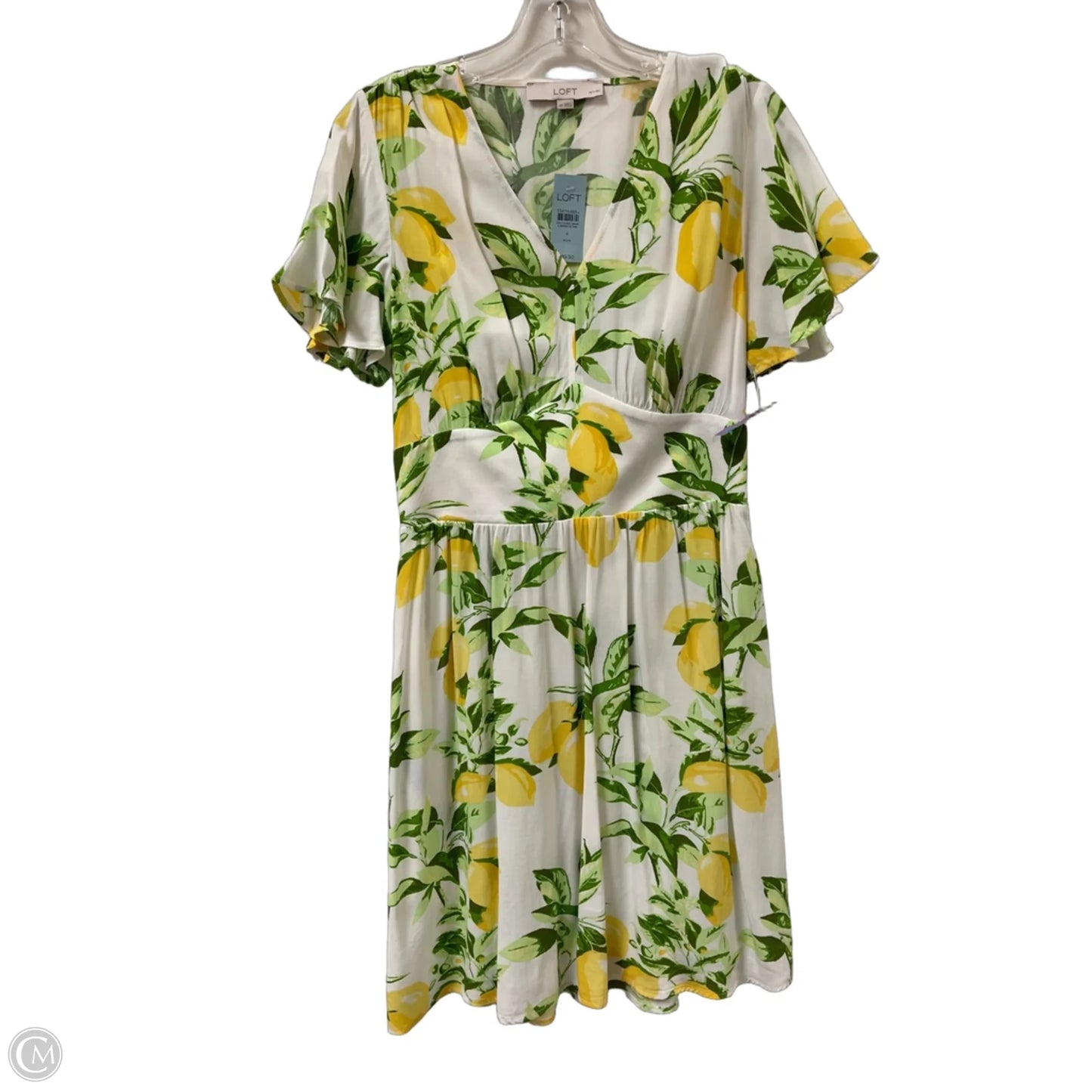 Dress Party Short By Loft In Green & Yellow, Size: Sp