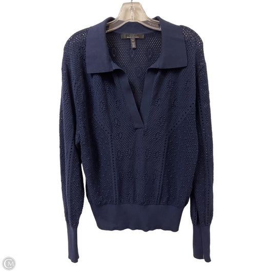 Top Long Sleeve By White House Black Market In Navy, Size: M