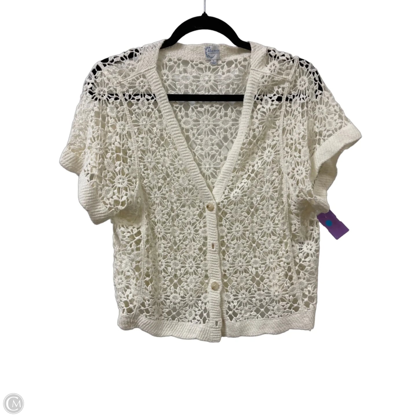 Cardigan By Blue Rain In Cream, Size: L