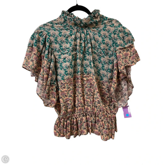 Top Short Sleeve By Let Me Be In Green, Size: L