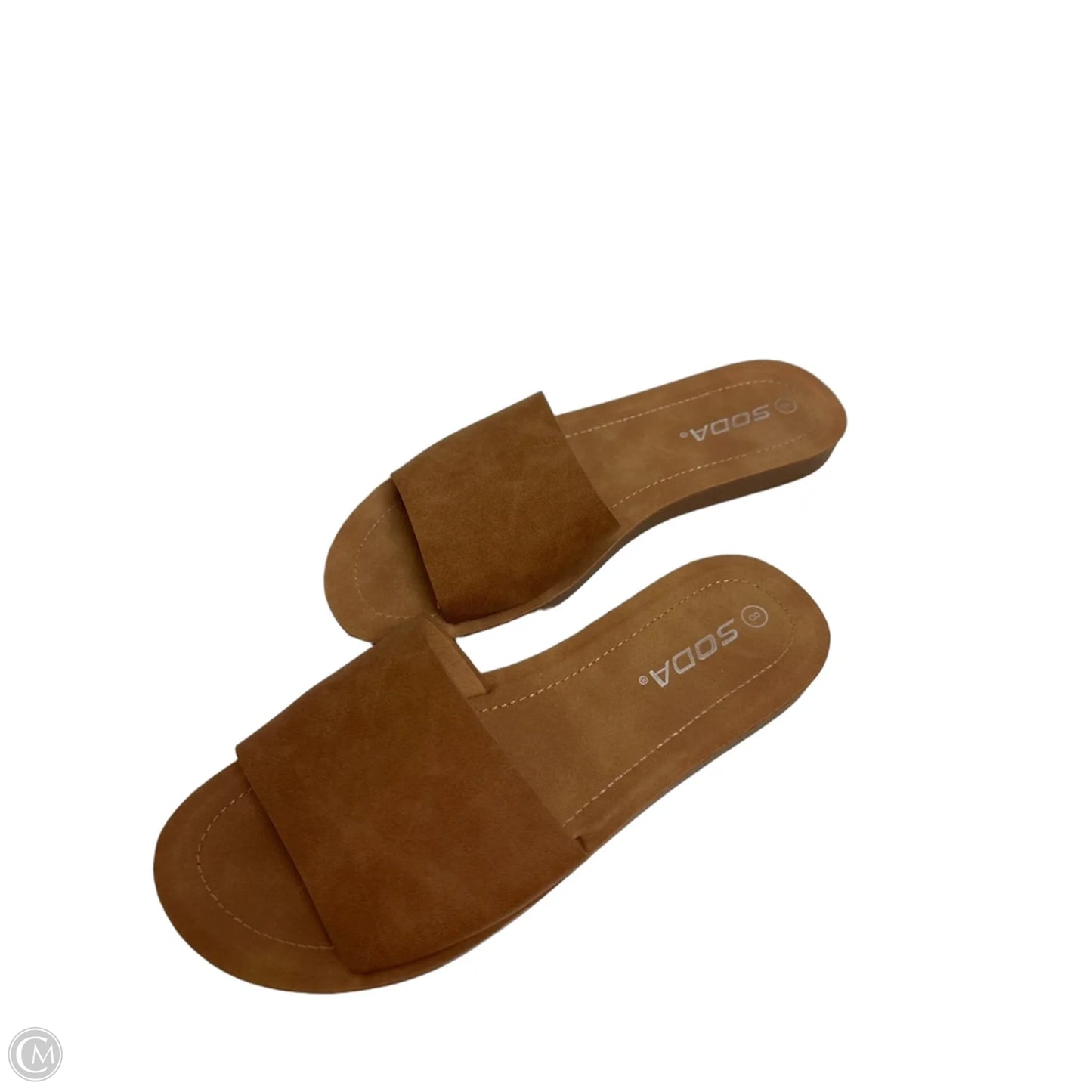 Sandals Flats By Soda In Brown, Size: 8