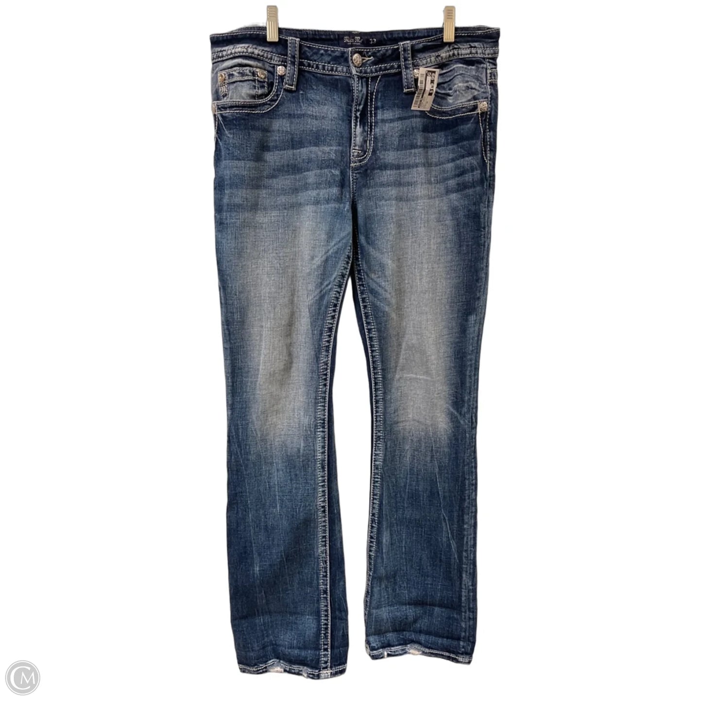 Jeans Boot Cut By Miss Me In Blue Denim, Size: 16
