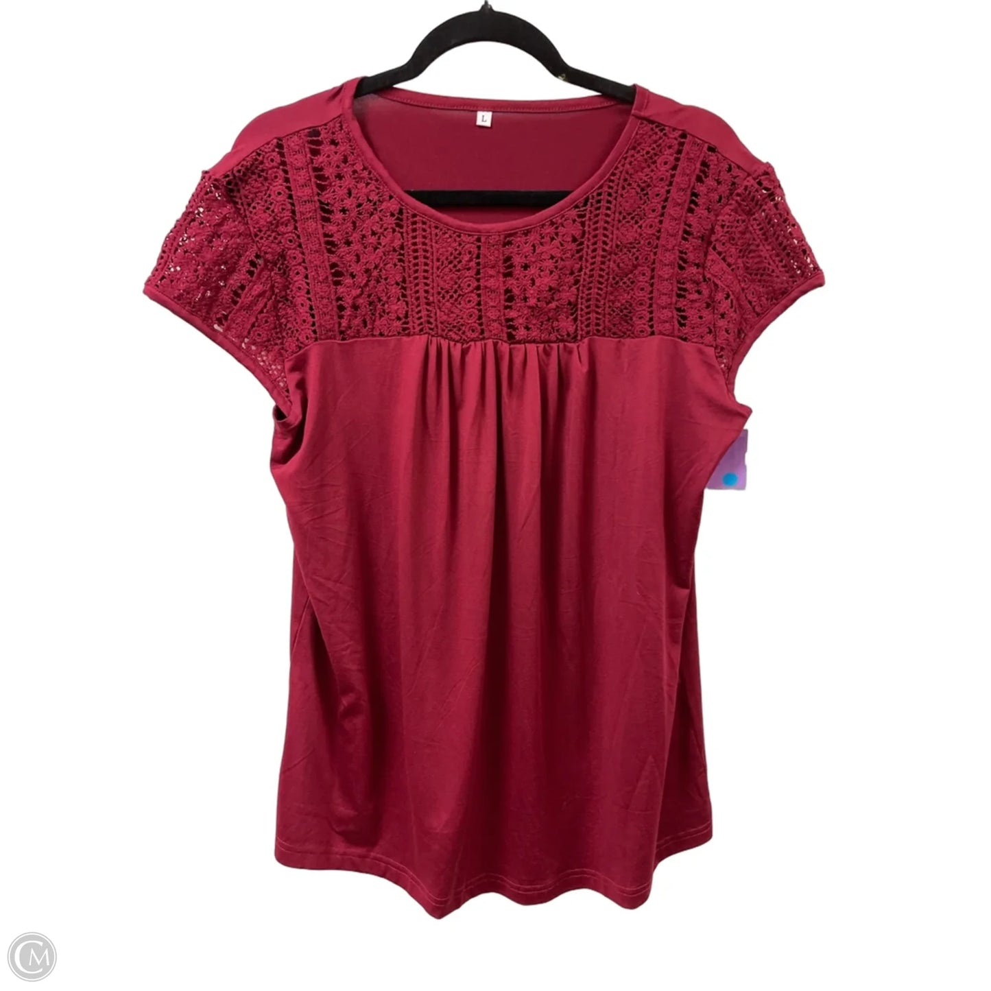 Top Short Sleeve By Clothes Mentor In Red, Size: L